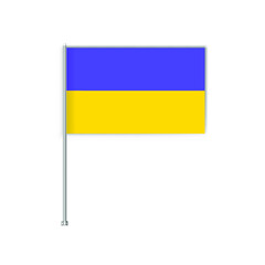 Vector illustration of Ukrainian flag on a white background.