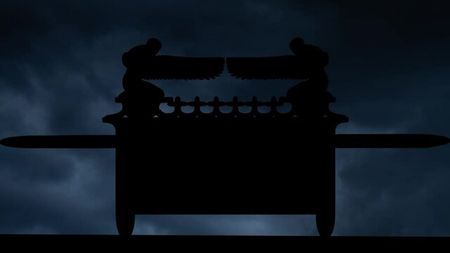 Thunderstorm and Lightning Flash over the Ark of the Covenant, Jewish religious symbol