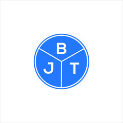BJT letter logo design on white background. BJT creative circle letter logo concept. BJT letter design. 