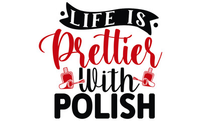 Nail Tech SVG T shirt Design Template