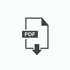 pdf download document file vector icon isolated