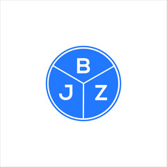 BJZ letter logo design on white background. BJZ creative circle letter logo concept. BJZ letter design. 