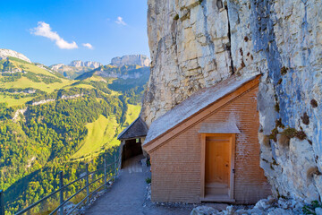 Panoramaaussicht im Alpstein, Alpen, Schweiz