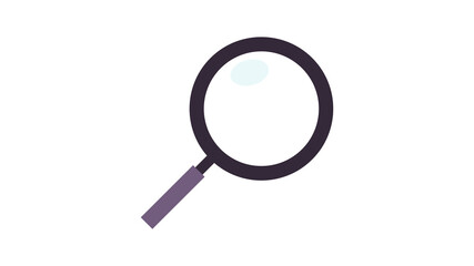 Magnifying glass and search flat illustration.
