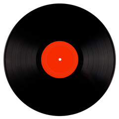Fototapeta premium Vinyl record album LP isolated with clipping path included. High resolution Music Record VInyl. Empty label, clipping path.