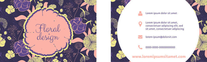 Trendy spring floral motifs. Suitable for social media posts, mobile apps, cards, invitations, banner design and web / internet ads. Vector illustration. - 495627339