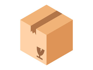 box packaging on white background , Isometric