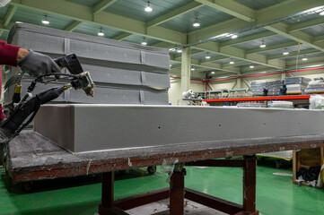 Naklejka premium Production Block springs for mattresses. Pocket independent 9 different zones, quality and modern