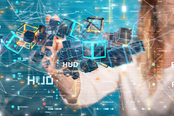 Business intelligence analyst dashboard on virtual