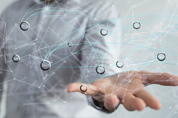 conference Digital Network and data concept 3d
