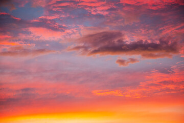 Fototapeta Chmury - po zachodzie słońca, tapeta obraz
