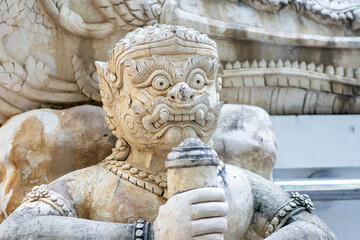 Taken on 29-3-2022 Thao Wessuwan Sitting at Wat Phra Phutthachai It's a giant on-off. Saraburi City Gate