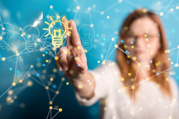 lampNeural network 3D illustration. Big data and cybersecurity