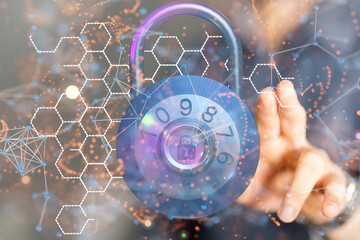 Information technology protected with firewall, secure access and encryption against cyber