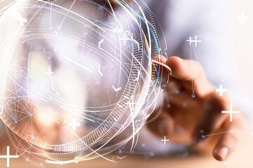 conference Digital Network and data concept 3d