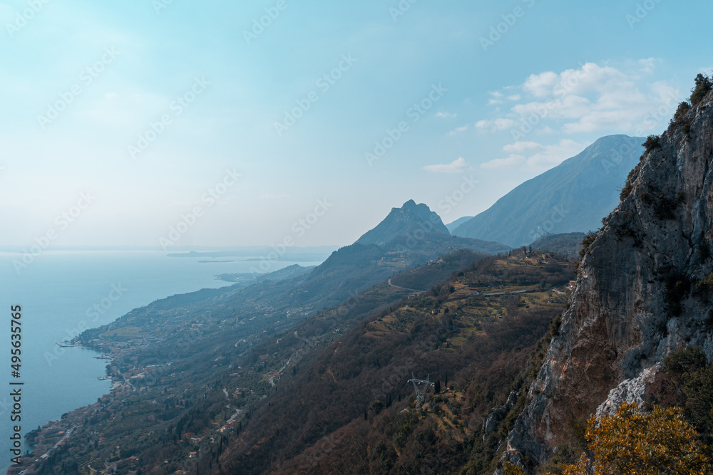 Canvas Prints picturesque view from mount ai-petri to the village of miskhor and the black sea