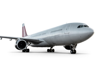 Fototapeta na wymiar Wide body passenger jet plane isolated on white background