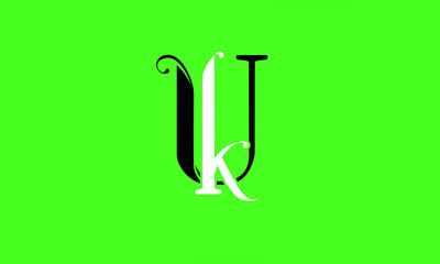Letter Initial UK Vector Logo Design
