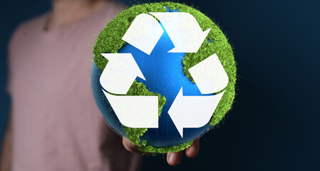 green recycling symbol for clean energy