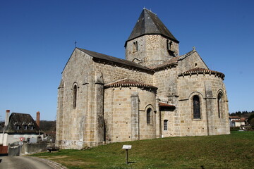 Fototapeta na wymiar Church at Malval in Creuse.