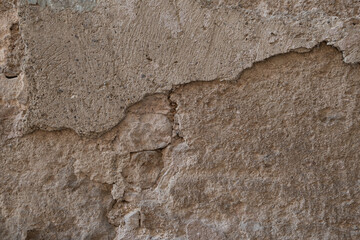 Eine verputzte Steinmauer - Mauer / Textur
