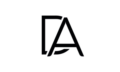 Letter Initial AD Vector Logo Design