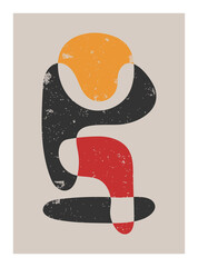 Abstract art,  hand painted,  geometric background. Design for poster, wall decoration, cover, EPS10 vector template