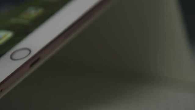 Young woman, graphic designer works remotely, sitting couch at home. Pulls out stylus from development tablet, logo UI design website, smartphone app, graphic image, remote freelancing exchange, NFT
