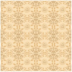 Seamless pattern floral ornament in art Deco style.