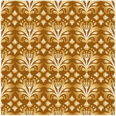 Seamless pattern floral ethnic decoration in art Deco style.