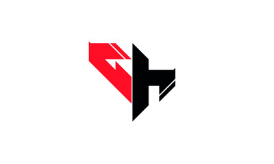Letter Initial GH Vector Logo Design