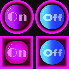 Modern On Off Push Button Sign Symbol Icon