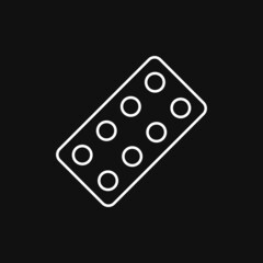 Pill blister icon on grey background