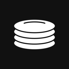 Plate stack icon on grey background