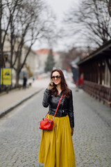 Obraz premium Portrait of young pretty stylish girl