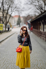 Portrait of young pretty stylish girl