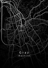 Graz Austria City Map