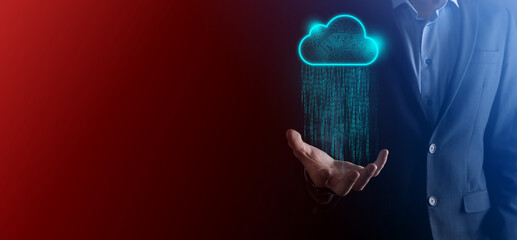 Cloud computing concept,cloud for transfer data.Cloud computing, big data center, future...