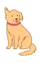 Cheerful Dog. Vector illustration
