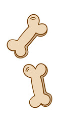 Pet Food Bones Icon. Vector illustration