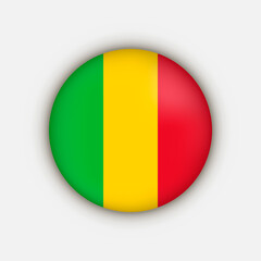 Fototapeta premium Country Mali. Mali flag. Vector illustration.