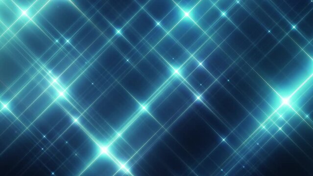 華やかに輝く星の空間　ループ　ブルー