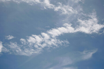 Fototapeta na wymiar Clouds on the blue sky nature with space background wallpaper