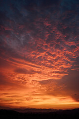 sunset in the mountains