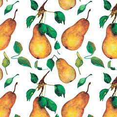 Seamless pattern with pears.