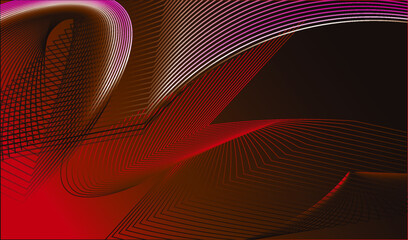 Red abstract background with lines