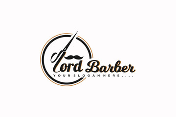 creative barber logo, vintage logo, modern vintage logo,barbershop logo.