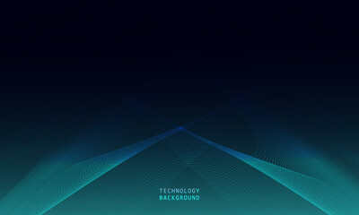 abstract wave technology background with blue light smooth and flow.