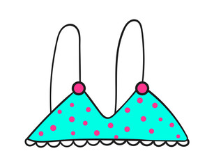 Woman Brassiere Beauty Icon. Vector illustration