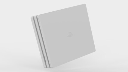 Mockup Console game 3d rendering illustration on white background